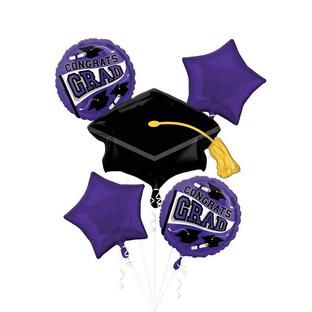 Purple Congrats Grad Foil Balloon Bouquet - True to Your School